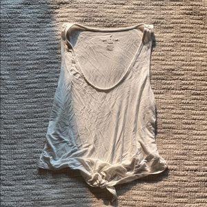 American Eagle White Tie Tank Top